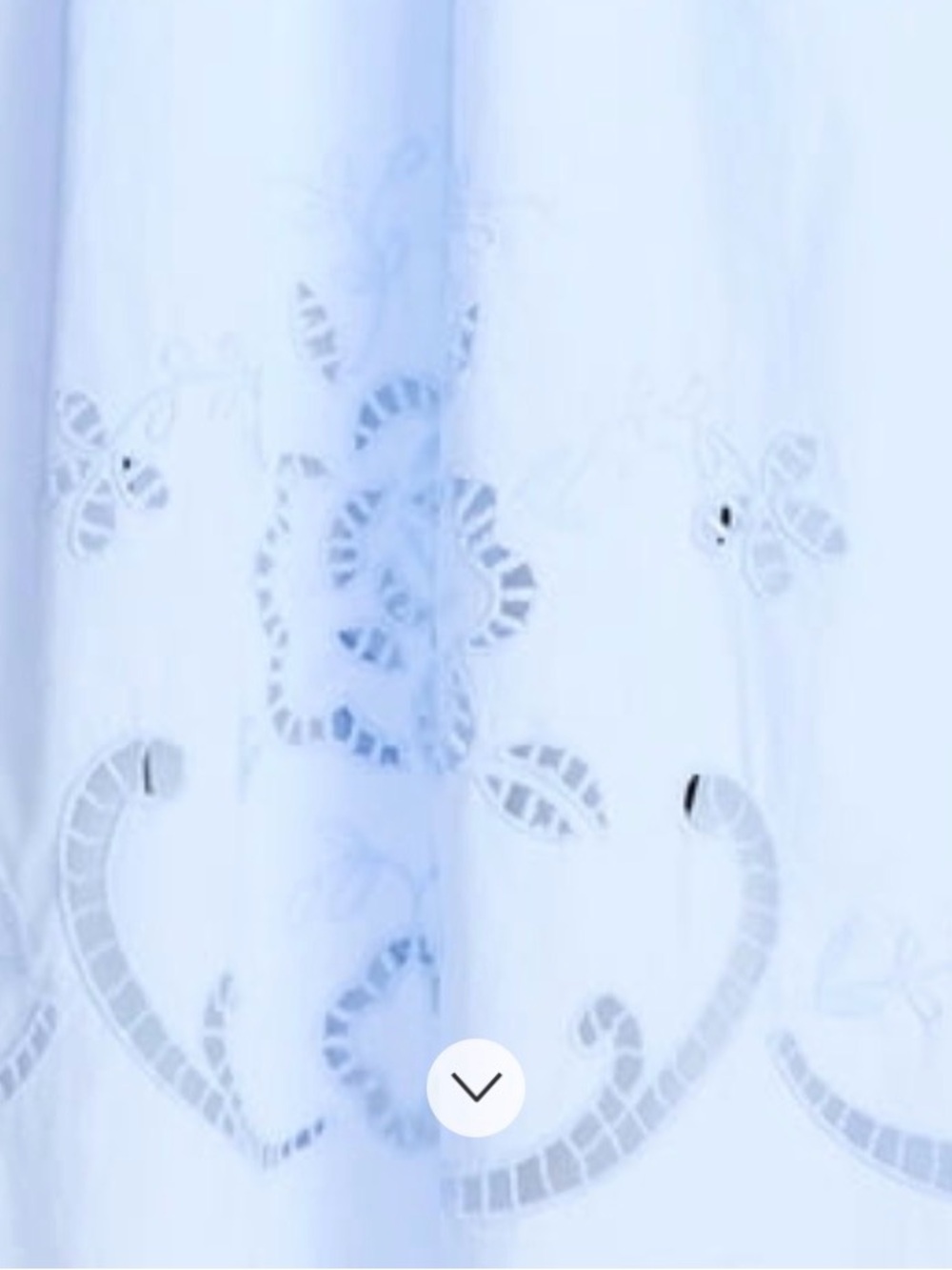 Free Assembly Light Blue Eyelet Midi Dress - Tie Spaghetti Straps With Pockets - Picture 4 of 10